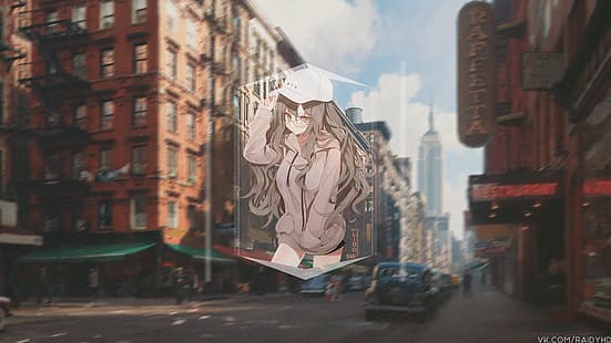  anime, anime girls, picture-in-picture, Futaba Rio, HD wallpaper HD wallpaper