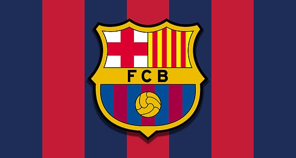  Football, FC Barcelona, logo, HD wallpaper HD wallpaper