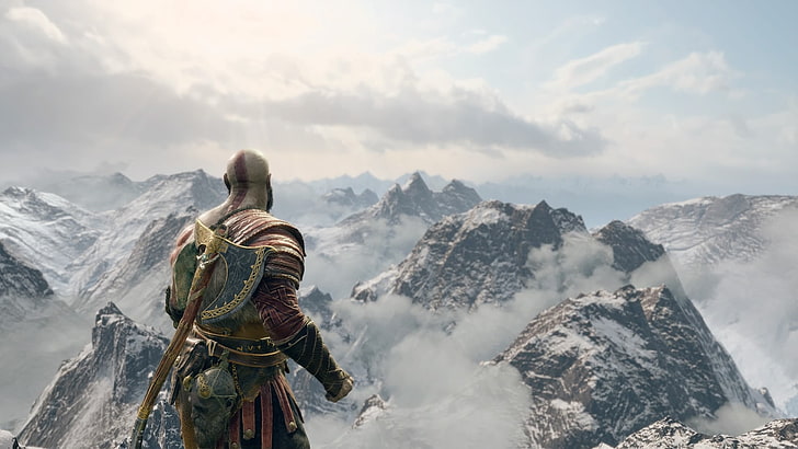 God of War (2018), Kratos, Atreus, Deus da Guerra, HD papel de parede