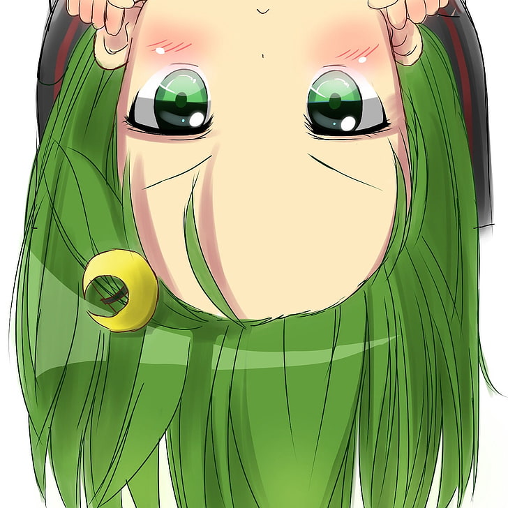 Nagatsuki (Kancolle), Kantai Collection, anime girls, green hair, green eyes, HD wallpaper