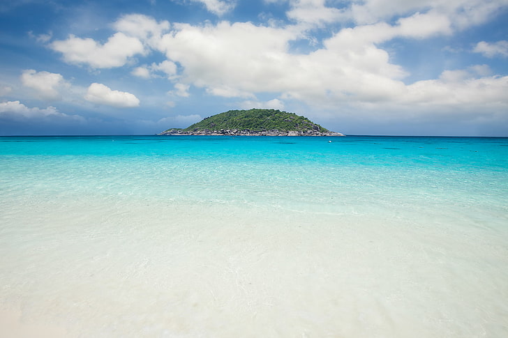 calm body of water, the sky, water, island, Similan Islands, HD wallpaper