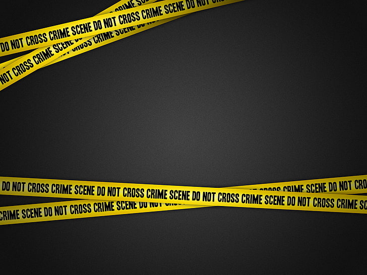 yellow and black police line straps, police tape, the scene of the crime, crime scene, HD wallpaper