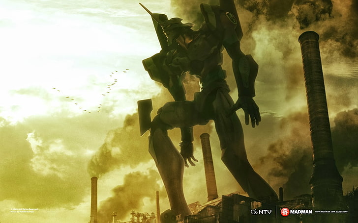 Roboter digitale Tapete, Anime, Neon Genesis Evangelion, EVA Unit 01, HD-Hintergrundbild