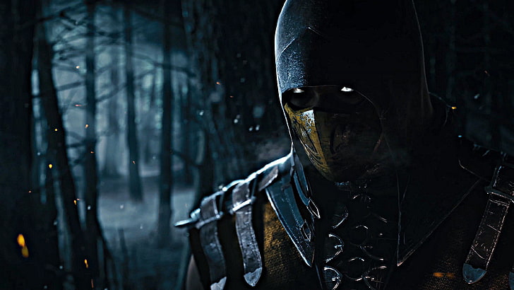 Mortal Kombat digitales Hintergrundbild, Scorpion, Mortal Kombat X, Ninja Ghost, Mortal Kombat 10, HD-Hintergrundbild