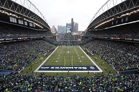 Fútbol americano, NFL, Seattle Seahawks, Seattle, estadio, estadio de fútbol, Fondo de pantalla HD HD wallpaper