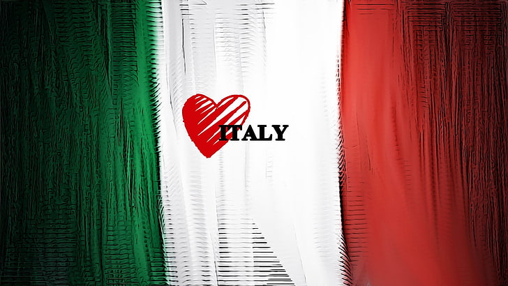 Italy flag, love, Italy, heart, Flag, HD wallpaper