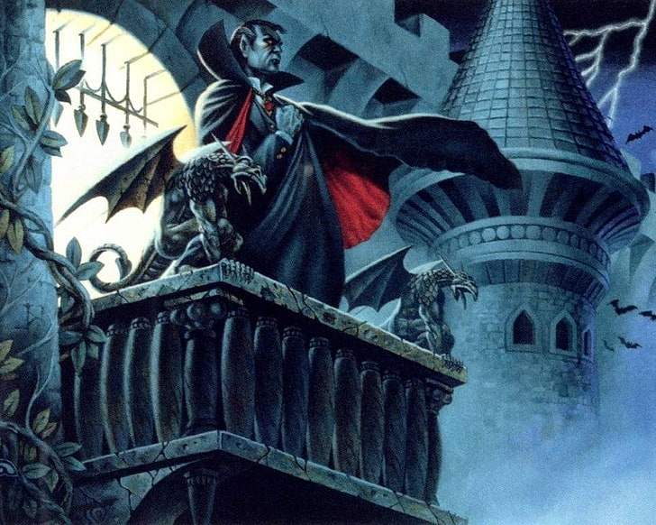 Ilustração de Drácula, Jogo, Dungeons & Dragons, Ravenloft, HD papel de parede
