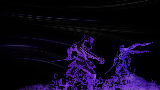 Ryu, ninjas, violet, sombre, oeuvre d'art, Fond d'écran HD HD wallpaper