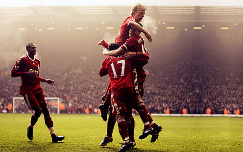 herr röd fotbollströja tröja, Liverpool FC, fotboll, män, sport, HD tapet HD wallpaper