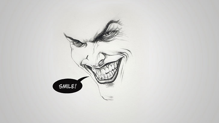 Personengesichtsskizze, Comics, Joker, HD-Hintergrundbild