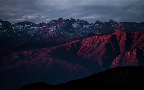 Góry po zachodzie słońca 4K 8K, zachód słońca, góry, po, Tapety HD HD wallpaper