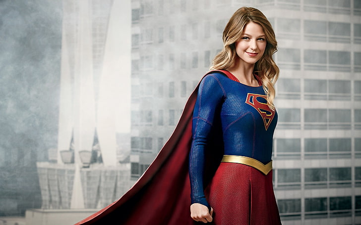 Süper kız fotoğraf, Supergirl, Melissa Benoist, TV, DC Comics, sarışın, gülümseyen, süper kahraman, kadınlar, HD masaüstü duvar kağıdı