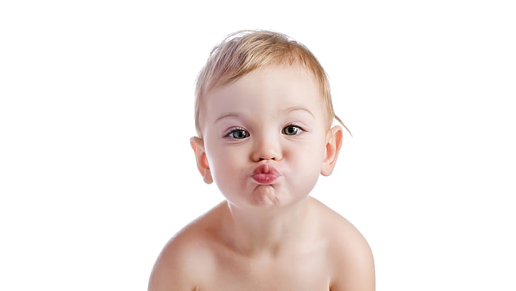 삐걱 거리는 입술을 가진 아기, 키스, 귀여운 아기, 아기 키스, 5K, HD 배경 화면