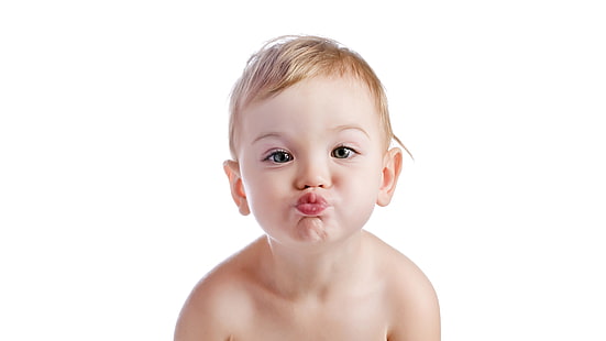 삐걱 거리는 입술을 가진 아기, 키스, 귀여운 아기, 아기 키스, 5K, HD 배경 화면 HD wallpaper