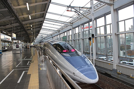 пътнически влак, превозни средства, влак, Bullet Train, Япония, жп гара, HD тапет HD wallpaper