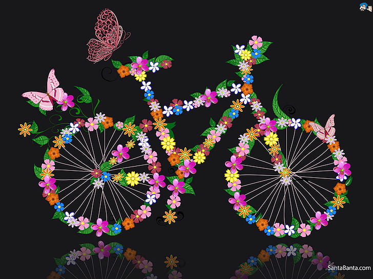 Abstract, bicycle, flower, Hd, HD wallpaper | Wallpaperbetter