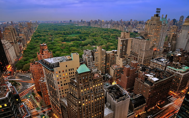 ville, urbain, New York City, Central Park, paysage urbain, Fond d'écran HD