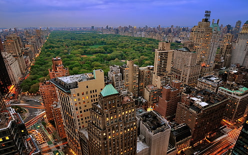 città, urbano, New York City, Central Park, paesaggio urbano, Sfondo HD HD wallpaper