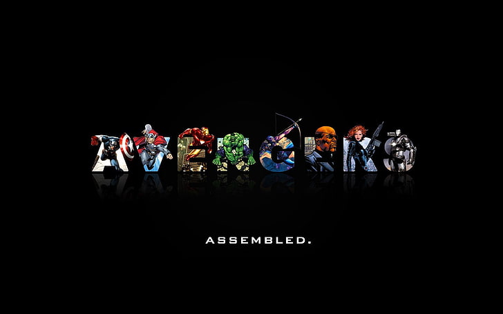 Avengers-Text, Hintergrund, Marvel-Comics, The Avengers, HD-Hintergrundbild