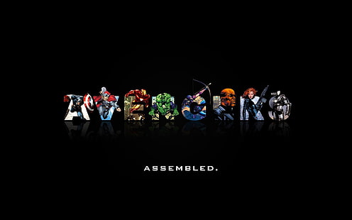 Avengers-Text, Hintergrund, Marvel-Comics, The Avengers, HD-Hintergrundbild HD wallpaper