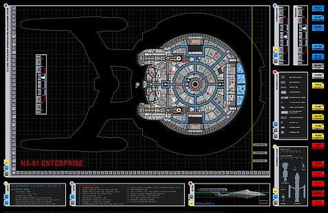 blueprint, deck, drawing, eneterprise, project, starship, HD wallpaper HD wallpaper