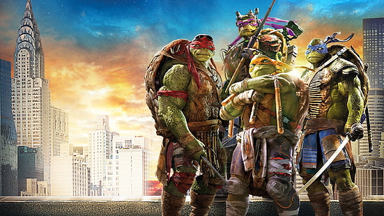 Wojownicze Żółwie Ninja, Donatello (TMNT), Leonardo (TMNT), Michelangelo (TMNT), Raphael (TMNT), Tapety HD HD wallpaper