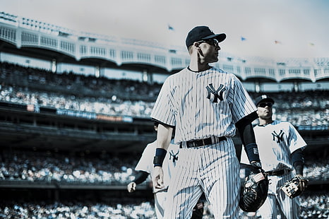 Бейзбол, Ню Йорк Янкис, Дерек Джетър, MLB, Бейзбол на Мейджър Лийг, HD тапет HD wallpaper