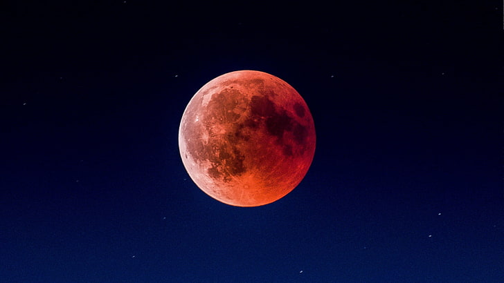 Ay tutulması, Kanlı Ay, HD masaüstü duvar kağıdı