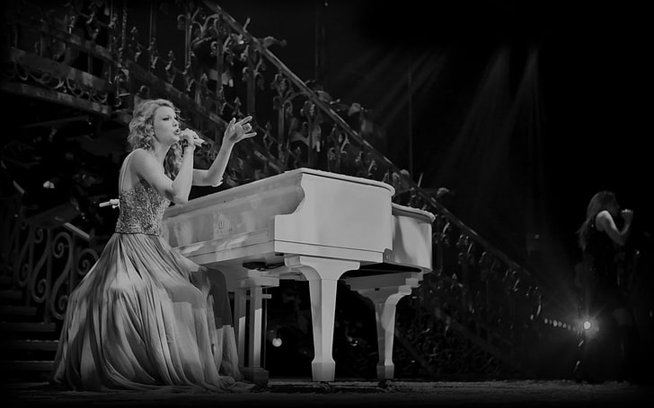 dress piano taylor swift celebrity singers events, HD wallpaper