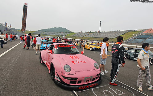 Porsche Pink Rauh-Welt HD, รถยนต์, ปอร์เช่, ชมพู, ดาม, rauh, วอลล์เปเปอร์ HD HD wallpaper