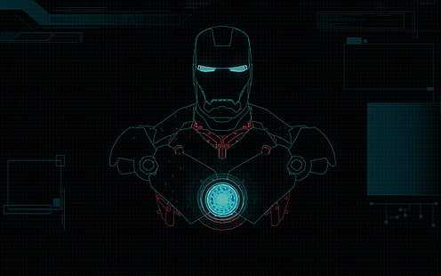 Iron-Man-Illustration, Iron Man, Marvel-Comics, Kunstwerk, HD-Hintergrundbild HD wallpaper