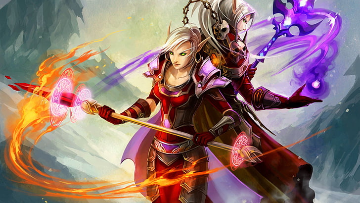 วิดีโอเกมหลากสี World Of Warcraft Fantasy Art 1920 × 1080, วอลล์เปเปอร์ HD