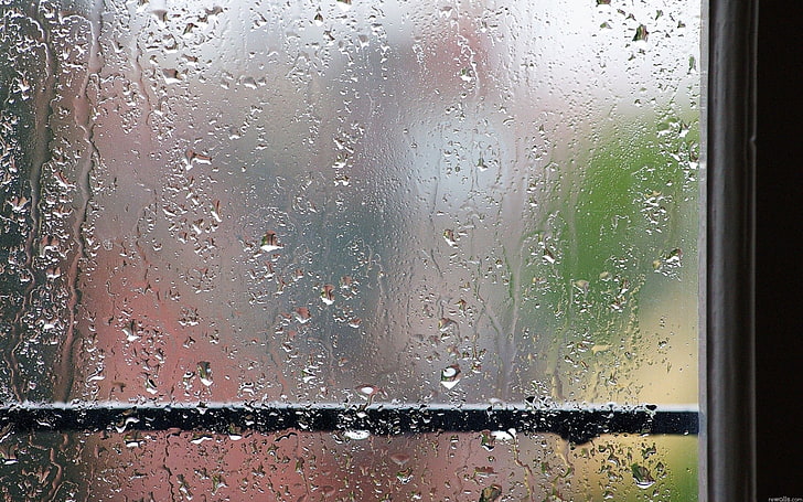 rain, water on glass, HD wallpaper