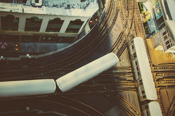 kendaraan, kereta api, Chicago, Wallpaper HD