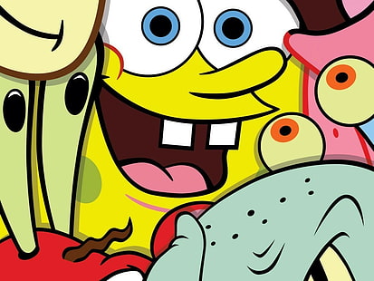 การ์ตูน Spongebob เพื่อนน่ารักการ์ตูน Spongebob เพื่อนที่น่ารัก, วอลล์เปเปอร์ HD HD wallpaper