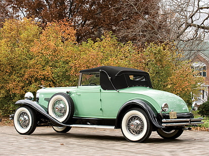 1929, 417, descapotable, coupé, duesenberg, fleetwood, modelo, retro, Fondo de pantalla HD HD wallpaper