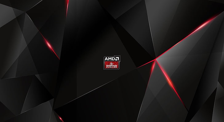 AMD Gaming Scheda di memoria AMD evoluta, rossa e nera, computer, hardware, amd, giochi, computer, Sfondo HD