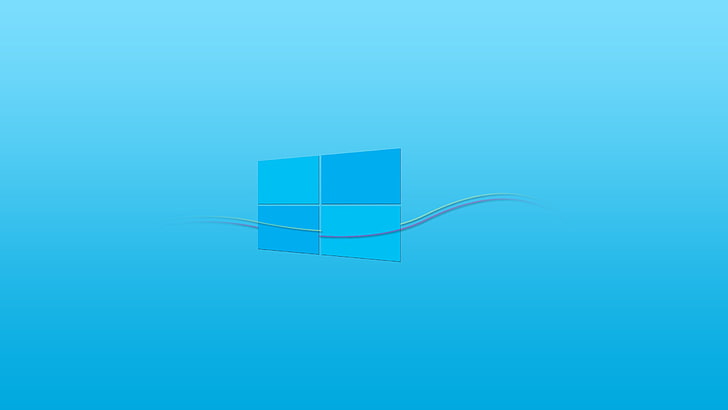 white and blue wall decor, Microsoft Windows, blue, lines, gradient, HD wallpaper