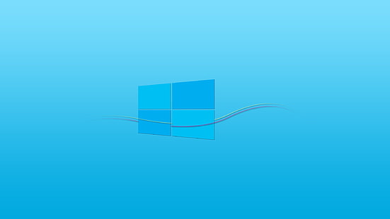бял и син декор за стена, Microsoft Windows, син, линии, градиент, HD тапет HD wallpaper