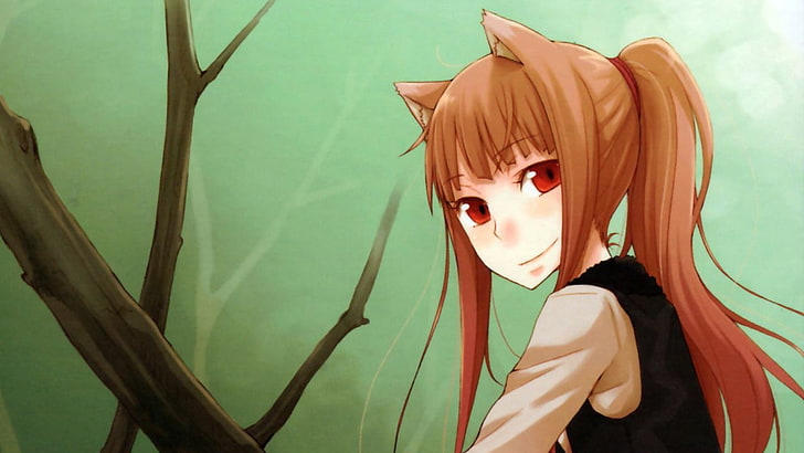 anime, anime girls, Spice and Wolf, Holo, HD wallpaper