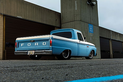 1965, auto, automobile, car, custom, f-100, ford, hot, hotrod, pickup, rod, streetrod, truck, vehicle, HD wallpaper HD wallpaper