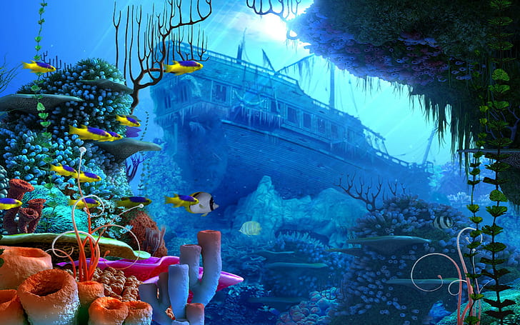 เรือปะการังใต้ทะเลการขนส่งทางทะเล, วอลล์เปเปอร์ HD
