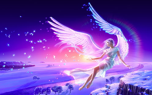 Angel Flying Wings Lichter, HD-Hintergrundbild HD wallpaper