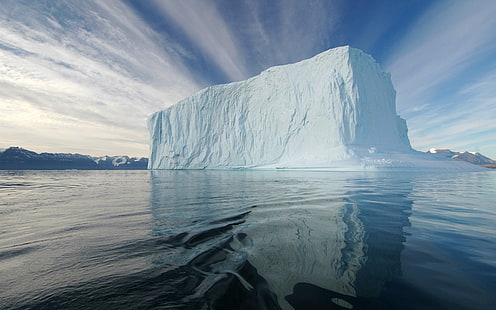Gunung es, es terapung, laut, Arktik, dingin, Gunung es, Es, Terapung, Laut, Arktik, Dingin, Wallpaper HD HD wallpaper