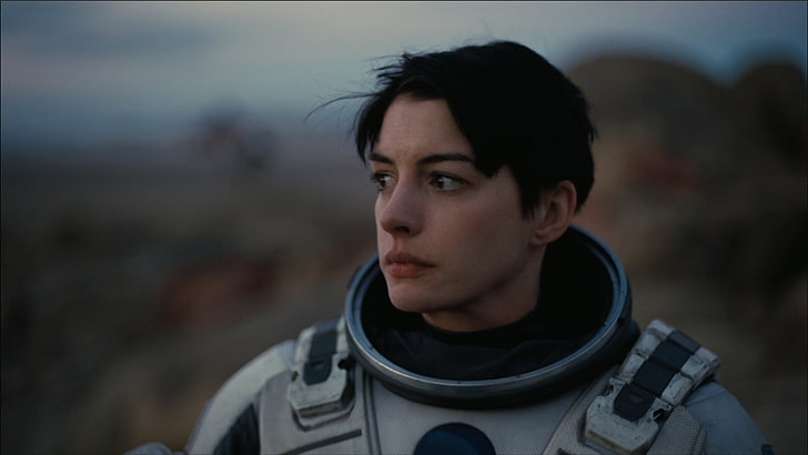 skådespelerska, Anne Hathaway, Interstellar (film), Spacesuit, HD tapet