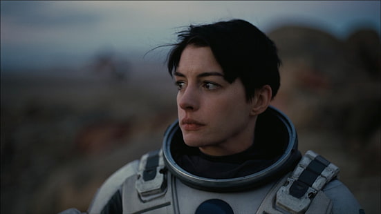 actriz, Anne Hathaway, interestelar (película), traje espacial, Fondo de pantalla HD HD wallpaper