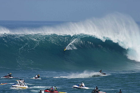 onde, mare, surf, surfisti, Sfondo HD HD wallpaper