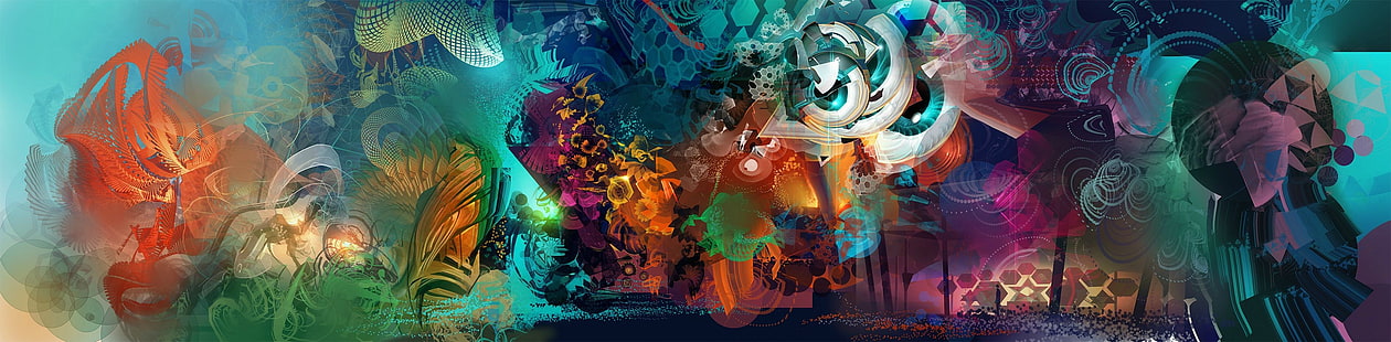 karya seni abstrak, penuh warna, abstrak, Wallpaper HD HD wallpaper