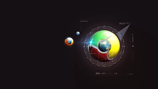 Google Chrome-logotyp, Firefox, Google, system, system, webbläsare, HD tapet HD wallpaper