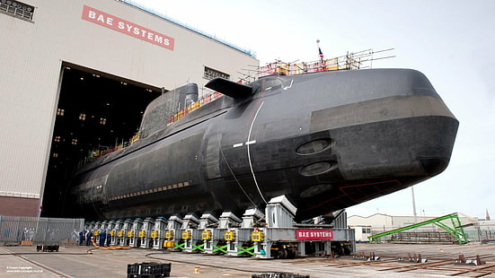 Vehicles, Astute-class submarine, Royal Navy, Submarine, HD wallpaper HD wallpaper